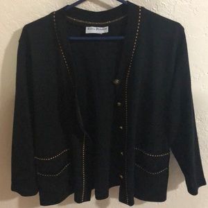 Gold Trimmed Cardigan